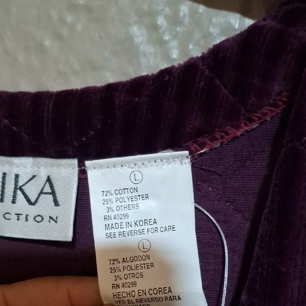 NEW.Erika Women's Deep Purple Quilted Vest Size L